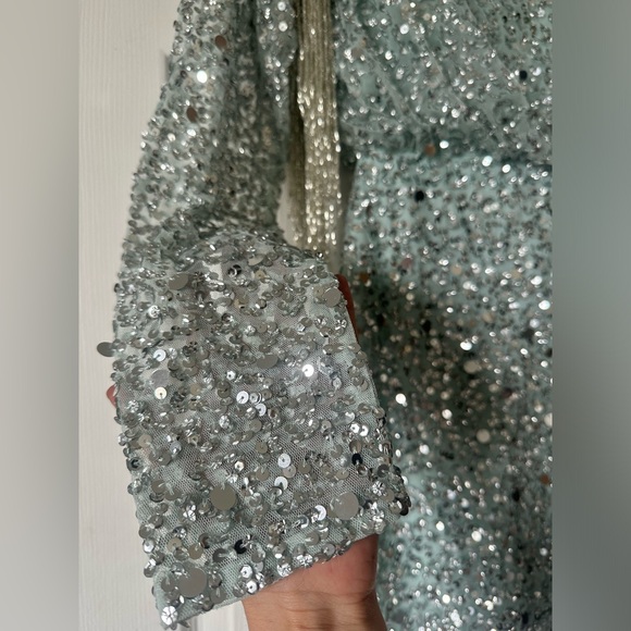 Nasty Gal Embellished Sequin Fringe Mini Dress NWT - Picture 10 of 17